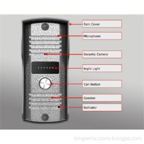 7-inch doorbell video intercom with 1024 x 600 high resolution, reasonable price